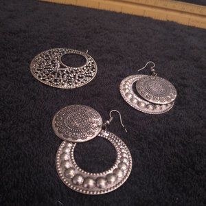 New english shield dangler earrings loop with necklace pendant no chain